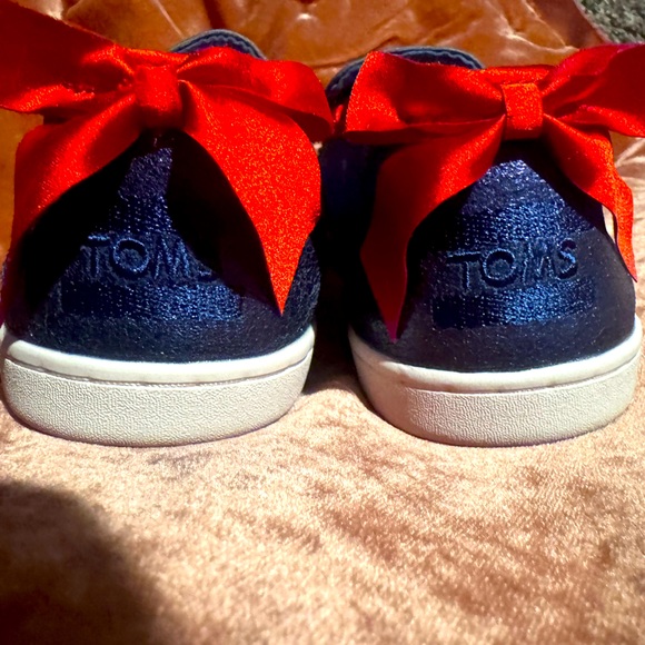 TOMS Limited Edition Womens Alpargata Blue Snow White Canvas Shoes NWOT 6.5W - Picture 8 of 9